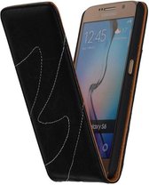 Wicked Narwal | Echt leder Flip Hoes voor Samsung Galaxy S5 G900F Zwart