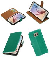 Wicked Narwal | Premium PU Leder bookstyle / book case/ wallet case voor Samsung Galaxy S7 Plus G938F Groen