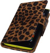 Wicked Narwal | Panter print  bookstyle / book case/ wallet case Hoes voor Nokia Microsoft Lumia 525 Panter print