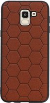 Wicked Narwal | Hexagon Hard Case voor Samsung Samsung Galaxy J6 Bruin