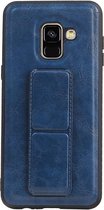 Wicked Narwal | Grip Stand Hardcase Backcover voor Samsung Samsung Galaxy A8 (2018) Blauw