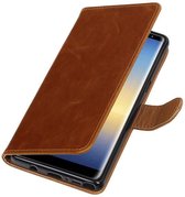 Wicked Narwal | Premium TPU PU Leder bookstyle / book case/ wallet case voor Samsung Galaxy Note 8 Bruin
