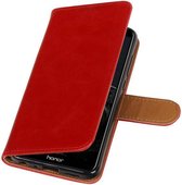 Wicked Narwal | Premium PU Leder bookstyle / book case/ wallet case voor Huawei P Smart Rood
