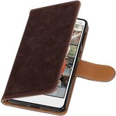 Wicked Narwal | Pull-UP bookstyle / book case/ wallet case Hoes voor Nokia 7 Mocca