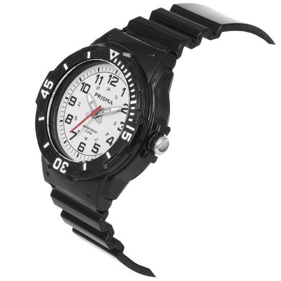 Coolwatch by Prisma CW.371 Kinderhorloge kunststof/siliconen zwart-wit |  bol.com