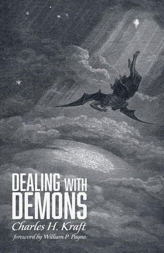 Boekomslag 'Dealing with Demons' met een duivel die door de lucht vliegt.