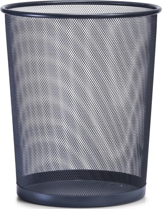 Kauwgom Zorg voor de hand liggend 2x Antraciet grijze prullenbakjes/vuilnisbakjes rond van draadmetaal/mesh  29 x 35 cm -... | bol.com