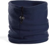 Fleece nekwarmer colsjaal windvanger donkerblauw - Voor volwassenen - Winter kleding accessoires