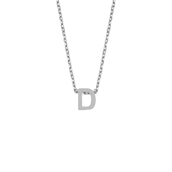 New Bling 9NB Zilveren Ketting Dames - letterhanger  -  - Zilverkleurig