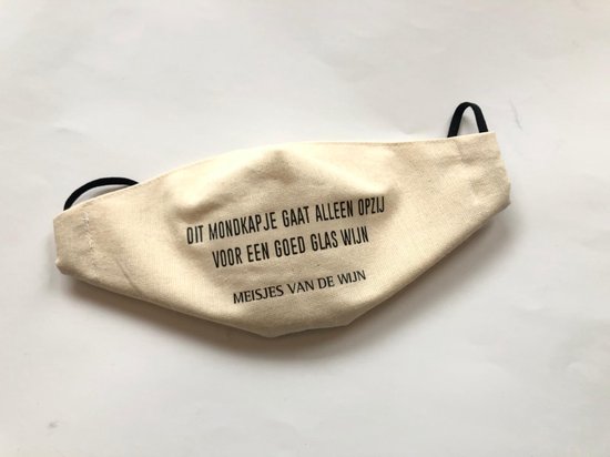 Meisjes van de Wijn Mondkapje Dit mondkapje gaat opzij voor goed glas wijn | bol.com