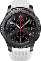 Shop4 - Samsung Galaxy Watch3 45mm Bandje - Siliconen Wit