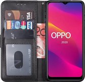 Oppo a5 2020 hoesje bookcase zwart - Oppo a5 2020 hoesje bookcase zwart wallet case book case hoes cover hoesjes