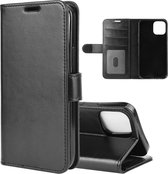 Apple iPhone 12 - iPhone 12 Pro hoesje - MobyDefend Wallet Book Case (Sluiting Achterkant) - Zwart - GSM Hoesje - Telefoonhoesje Geschikt Voor Apple iPhone 12 - iPhone 12 Pro