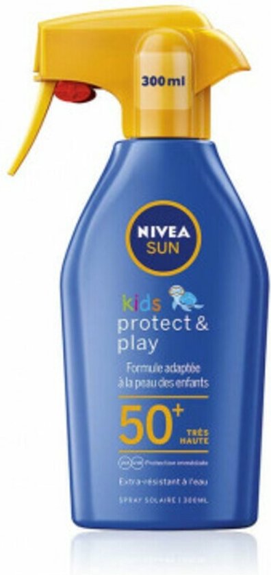NIVEA SUN KIDS Protect & Play Sonnenmilch LSF 50+ – 200ml, Wasserdicht, Für Empfindliche Kinderhaut