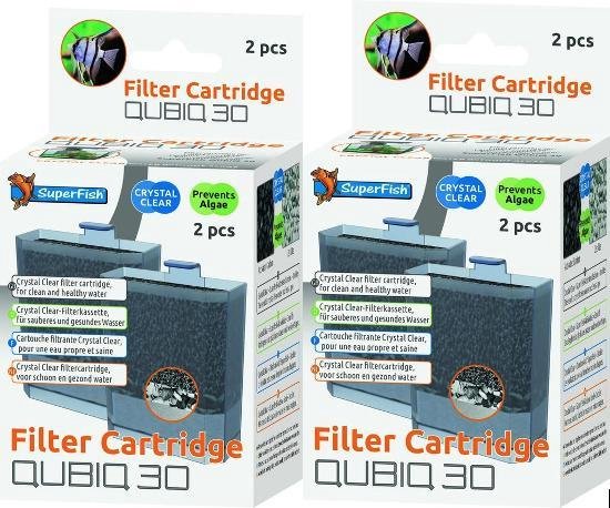 Superfish Cartridge Qubic 30 - Aquariumfilter - 2 verpakkingen van 2 stuks  | bol.com