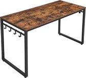 MIRA Home - bureautafel - kantoor - industrieel - hout/staal - bruin - 140x60x75