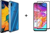 Samsung a40 hoesje siliconen case - Samsung galaxy a40 hoesje transparant hoesjes cover hoes - Full cover - 1x Samsung a40 screenprotector screen protector