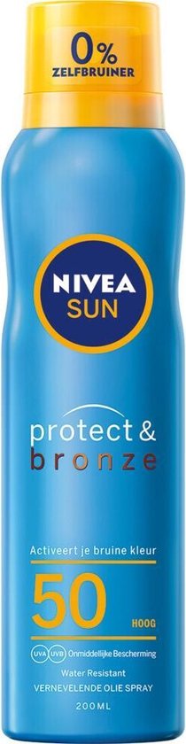 Bevestigen Betekenisvol vijandigheid NIVEA SUN Protect & Bronze Zonnespray SPF 50 - 200 ml | bol.com