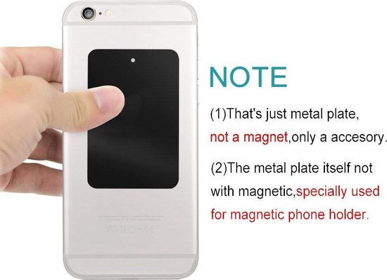 Plaques métal supplémentaires pour support magnétique smartphone iPhone