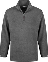 Santino fleece sweater Serfaus - antraciet - maat S