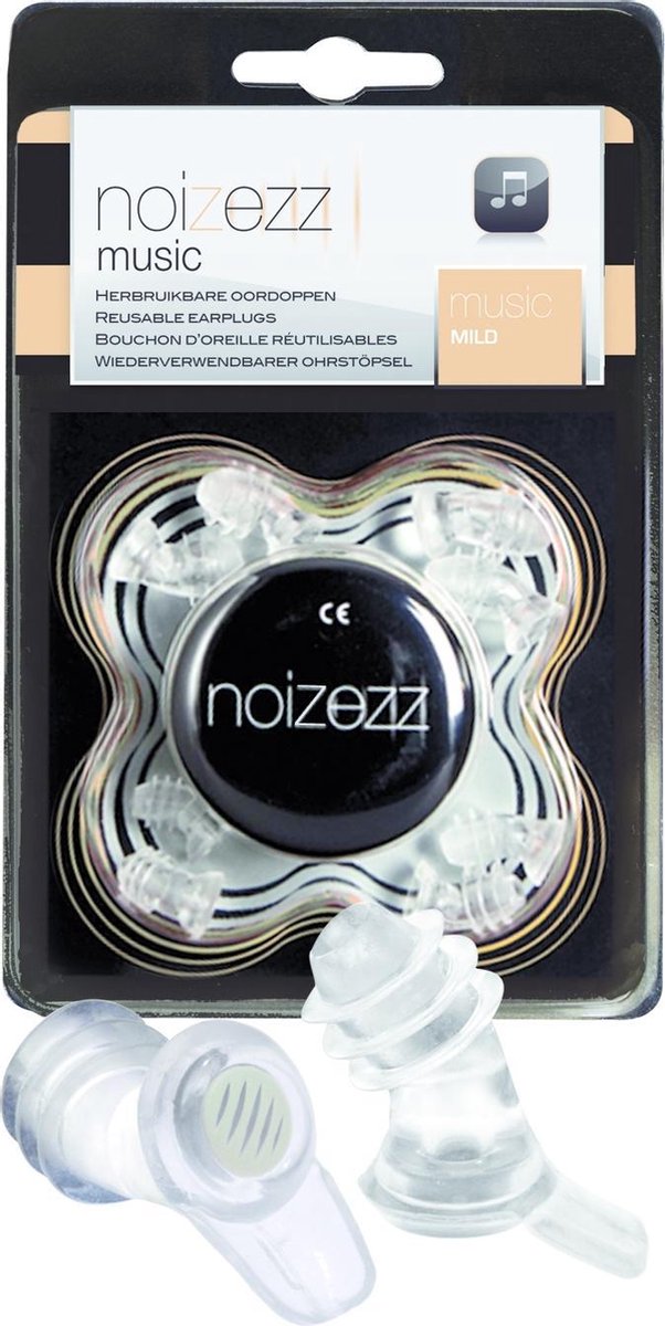 Noizezz - Mild - Gehoorbescherming met vlakke demping rond 10 dB - 4 paar |  bol.com
