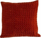 Cosy @ Home Kussen - Quilt Terracotta - Polyester - 45x45x(H)10cm