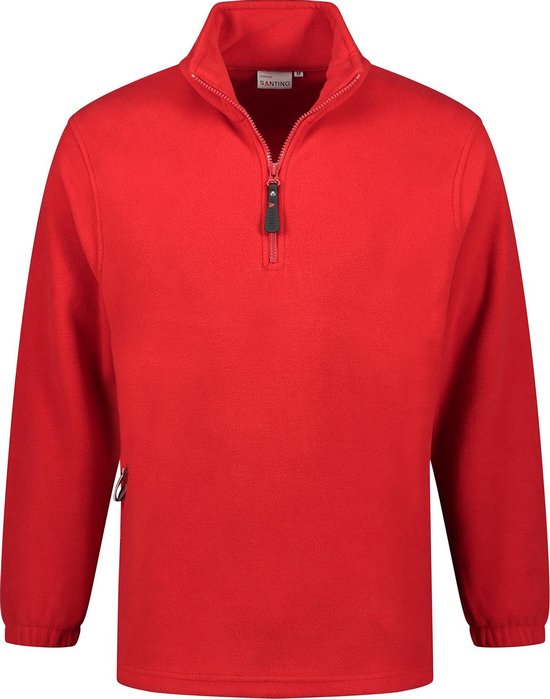 Santino fleece sweater Serfaus - rood - maat S