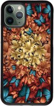 Hoesjes Atelier Dikke Zwarte Siliconen Hoesje "Inside Out Flowers" voor IPhone 11