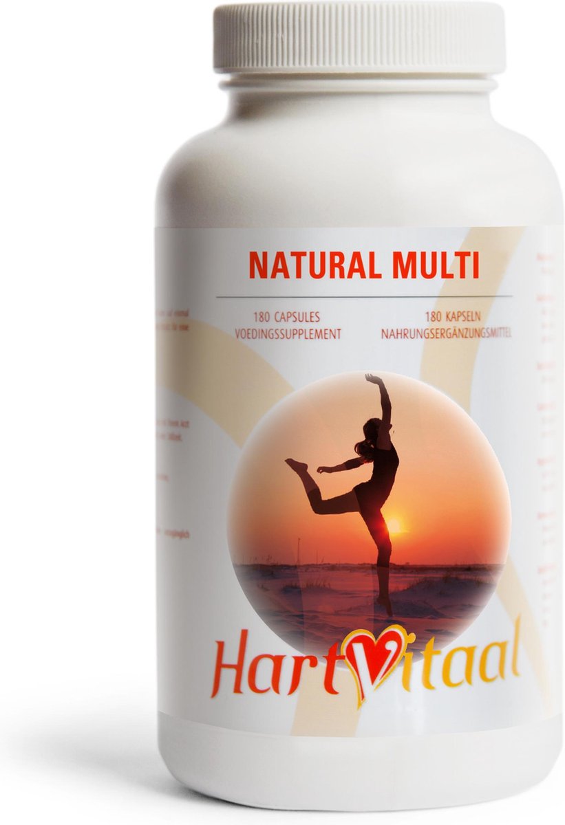 HartVitaal - Natuurlijke Multi - Een uniek multivitamine-supplement, vol met écht natuurlijke vitamines - 90 caps