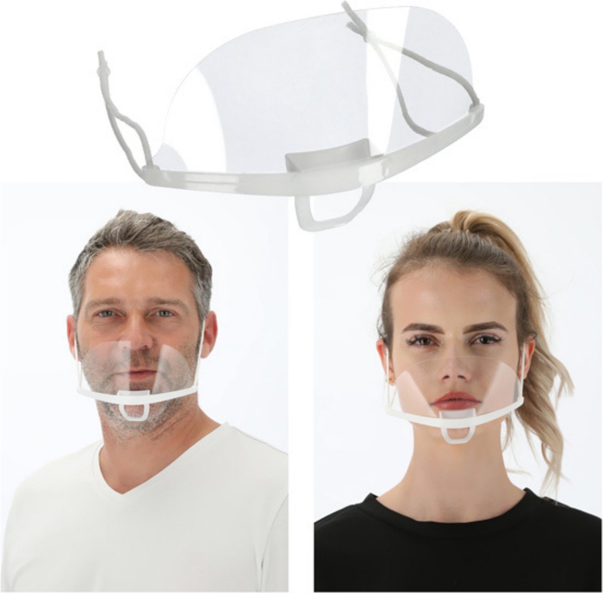 Face Shield - Gezichtscherm - Transparant Mondkapje - Doorzichtige  Mondmaskers -... | bol.com