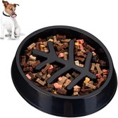 relaxdays bol alimentaire anti-choc chien - bol anti-choc - bol alimentaire - bol alimentaire pour chien - bol alimentaire noir