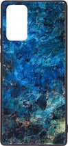 Shop4 - Samsung Galaxy Note 20 Hoesje - Harde Back Case Marmer Kleurrijk
