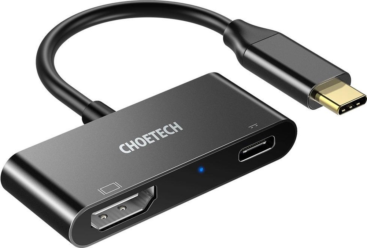 Choetech - USB Type-C naar HDMI Adapter - 60W Power Delivery - Ultra HD 4K @60Hz