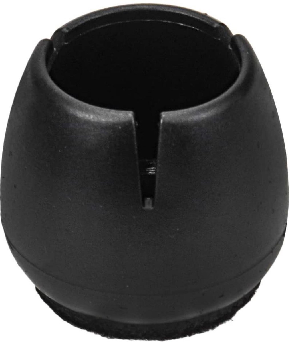 Stoelpootdoppen, rond, zwart, siliconen beschermkappen voor stoelpoten, met dikke vilten kussens ter bescherming van vloeren, voorkomt geluiden en krassen, S, 15-19 mm, 32 stuks Stoelpootdoppen, rond, zwart, siliconen beschermkappen voor stoelpoten, met dikke vilten kussens ter bescherming van vloeren, voorkomt geluiden en krassen, S, 15-19 mm, 32 stuks