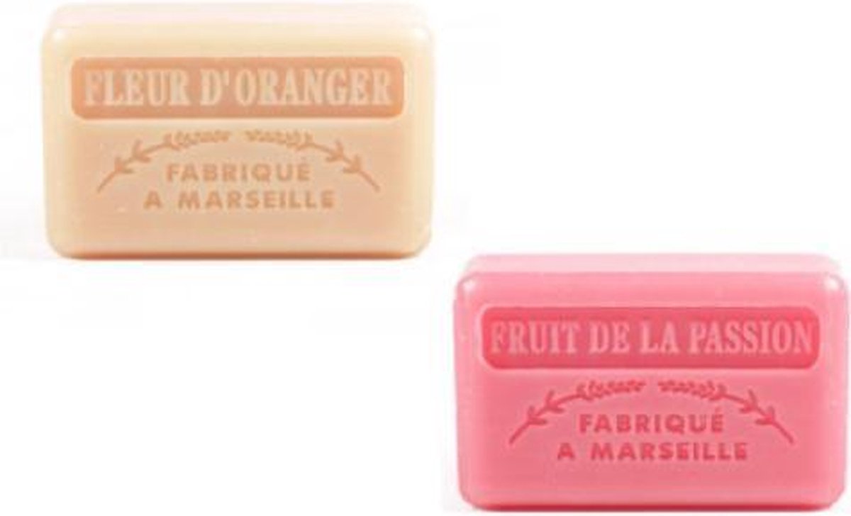 Goedkoopste 2x Soap bar - Savon de marseille fruit de la passion Sinaasappelbloesem