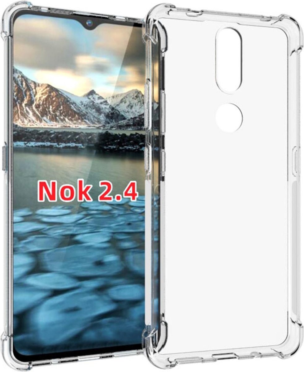 iMoshion Hoesje Geschikt voor Nokia 2.4 Hoesje Siliconen - iMoshion Shockproof Case - Transparant