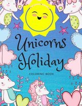 Unicorns Holiday Coloring Book