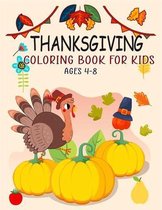 Thanksgiving Coloring Book For Kids Ages 4-8