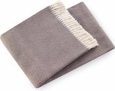 MENZA Supersoft PLAID Zen Taupe Beige 140x180