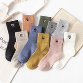 Smiling Socks® Warme Sokken Dames - Huissokken - 10 Paar - Maat 35-43 - Katoen - Unisex - Kleurvol - Anti zweet