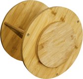 JoFlow Draaiplateau Etagere - Borrelplank - Organizer Keuken - Draaibaar Keukenrek voor het Aanrecht van Bamboe - 2 Etages - ⌀ 25 x 19CM