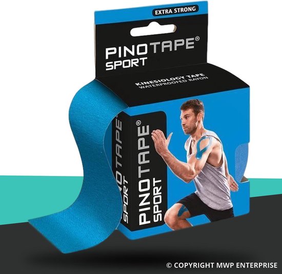 PINO - Kinesiotape Pro Sport - Fysio tape - sporttape - blauw - extra  kleefkracht | bol.com