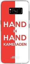 6F hoesje - geschikt voor Samsung Galaxy S8 Plus -  Transparant TPU Case - Feyenoord - Hand in hand, kameraden #ffffff