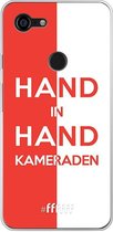 6F hoesje - geschikt voor Google Pixel 3 XL -  Transparant TPU Case - Feyenoord - Hand in hand, kameraden #ffffff