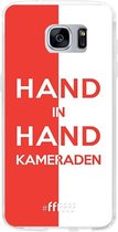 6F hoesje - geschikt voor Samsung Galaxy S7 Edge -  Transparant TPU Case - Feyenoord - Hand in hand, kameraden #ffffff