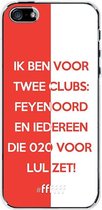 6F hoesje - geschikt voor iPhone SE (2016) -  Transparant TPU Case - Feyenoord - Quote #ffffff