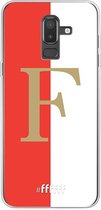 6F hoesje - geschikt voor Samsung Galaxy J8 (2018) -  Transparant TPU Case - Feyenoord - F #ffffff