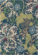 Morris & Co - Seaweed Ink 28008 Vloerkleed - 170x240 cm - Rechthoekig - Laagpolig Tapijt - Klassiek - Meerkleurig