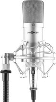 Mic-700 studiomicrofoon Ø 34mm uni microfoonspin windscherm XLR zilver