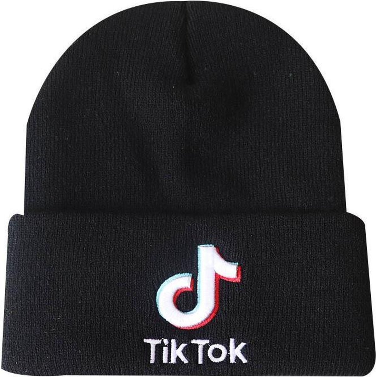 Tik tok beanie zwart